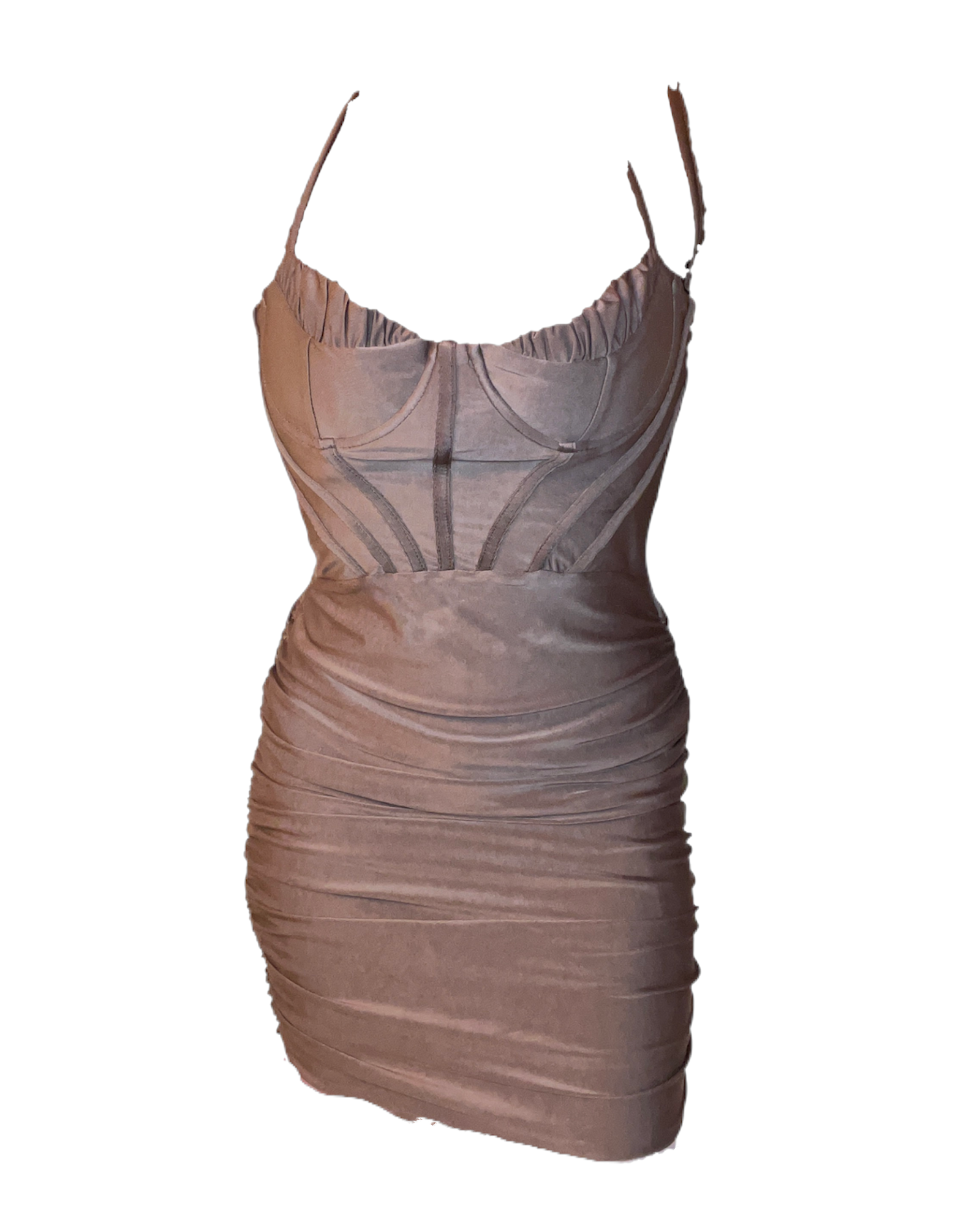 Boning Push Up Padded Corset Satin Dress – The Indigo Woman